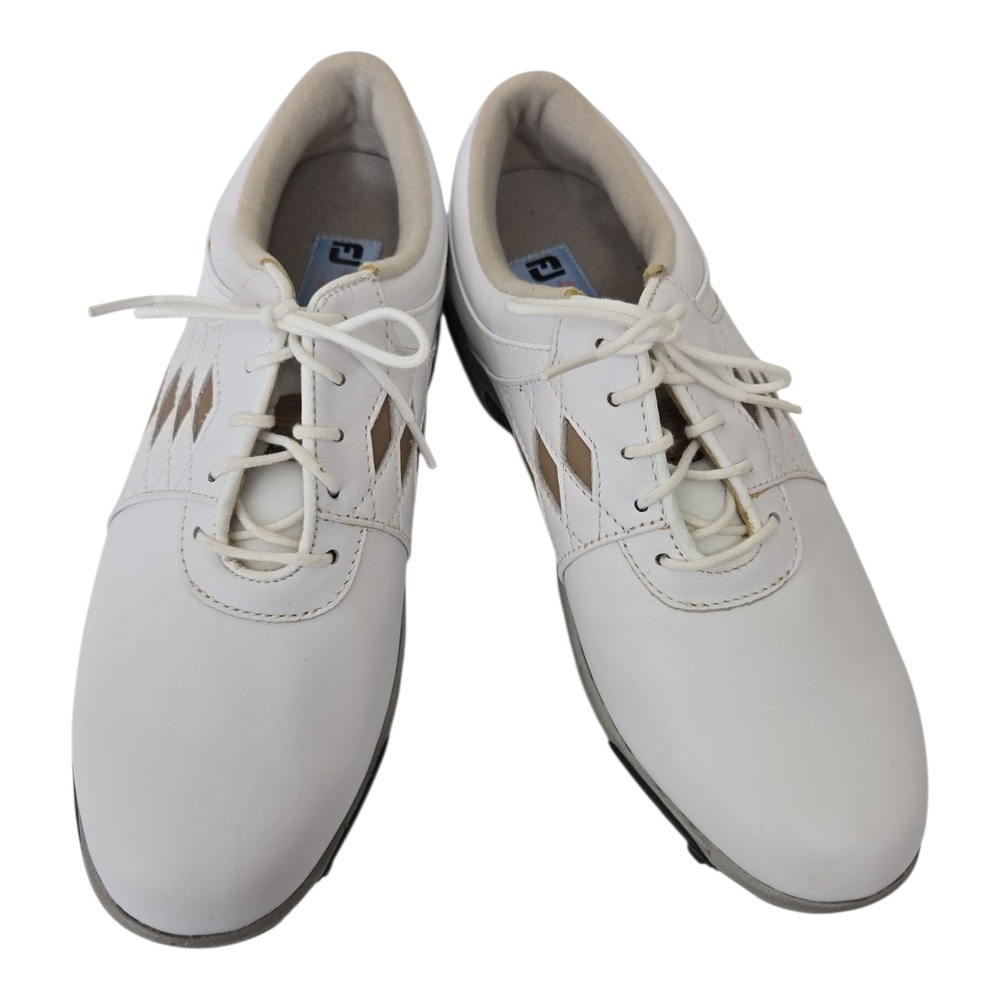 Footjoy Summer Series Women's Golf Shoes White/Brown Size 7m‎